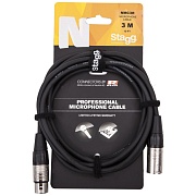 STAGG NMC3R - микрофонный кабель, 3м.