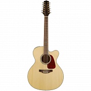 TAKAMINE G70 SERIES GJ72CE-12NAT - электроакустическая 12-струнная гитара типа ДЖАМБО с вырезом