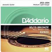 D'ADDARIO EZ920 - струны для акустической гитары, 12-54