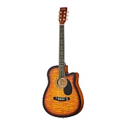 HOMAGE LF-3800CT-SB - акустическая гитара типа ФОЛК 38” с вырезом