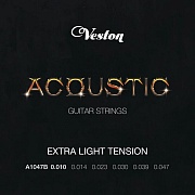 VESTON A1047B - струны для акустической гитары, 10-47