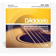 D'ADDARIO EJ19 - струны для акустической гитары, 12-56