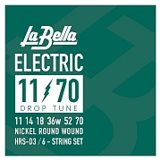 LA BELLA HRS-D3 - струны для электрогитары, 11-70