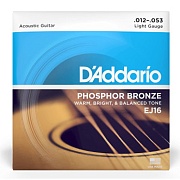 D'ADDARIO EJ16 - струны для акустической гитары, 12-53