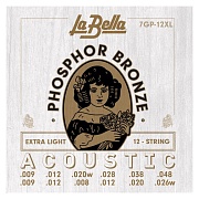 LA BELLA 7GP12XL - акустической 12-струнной гитары, 09-48