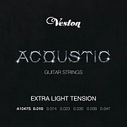 VESTON A1047S - струны для акустической гитары, 10-47