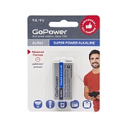 GOPOWER 6LR61 - элемент питания «Крона» алкалиновый, 9 В