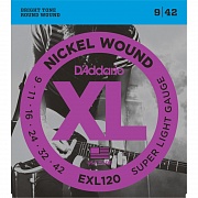 D'ADDARIO EXL120 - струны для электрогитары, 09-42