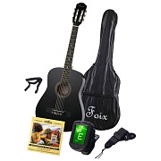 FOIX FCG-2038CAP-BK - уменьшенная классическая гитара, 7/8