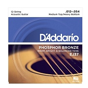 D'ADDARIO EJ37 - струны акустической 12-струнной гитары, 12-54